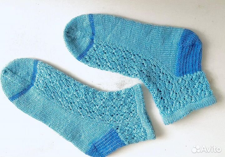 Носки вязаные ручной работы ажурные