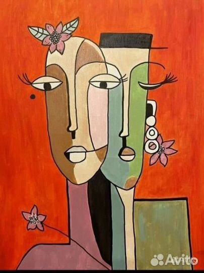 Картина абстракция акрил