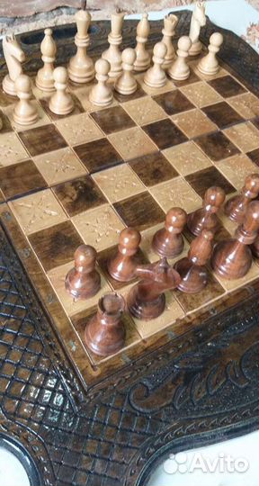 Шахматы нарды шашки 3 в 1 ручной