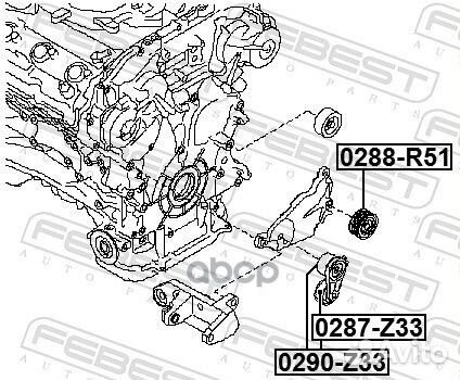 Ролик nissan fuga Y50 2004.10 0287Z33 Febest