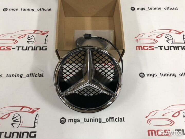 Звезда Mercedes с подсветкой на c-class w205