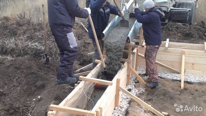 Доставка бетона миксером с лентой