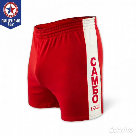 Шорты для самбо крепышя атака красные (54)