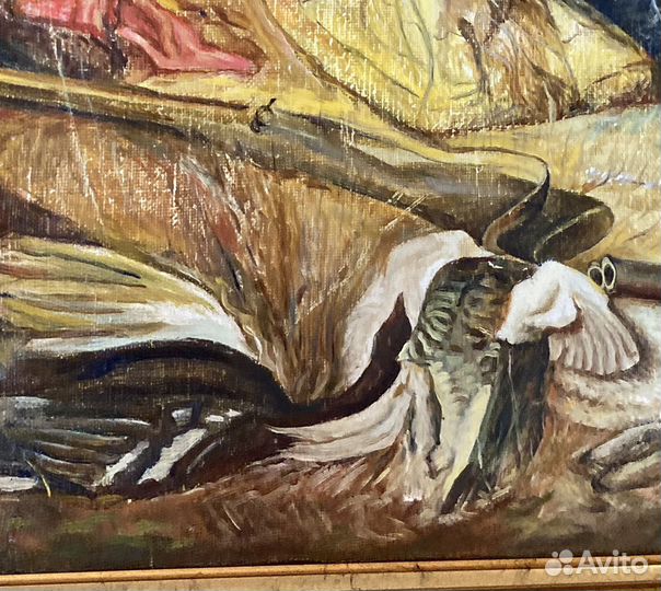 Охотники на привале, холст, масло