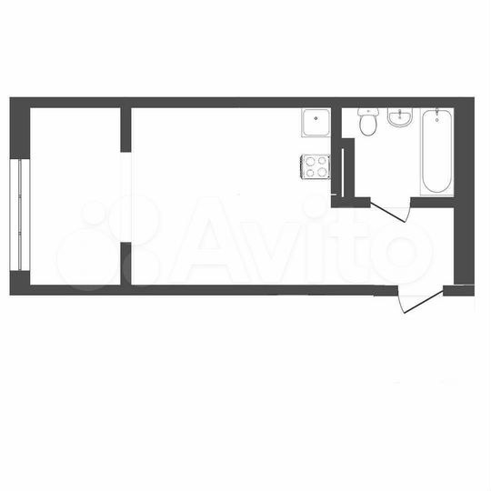 Квартира-студия, 24,5 м², 4/18 эт.