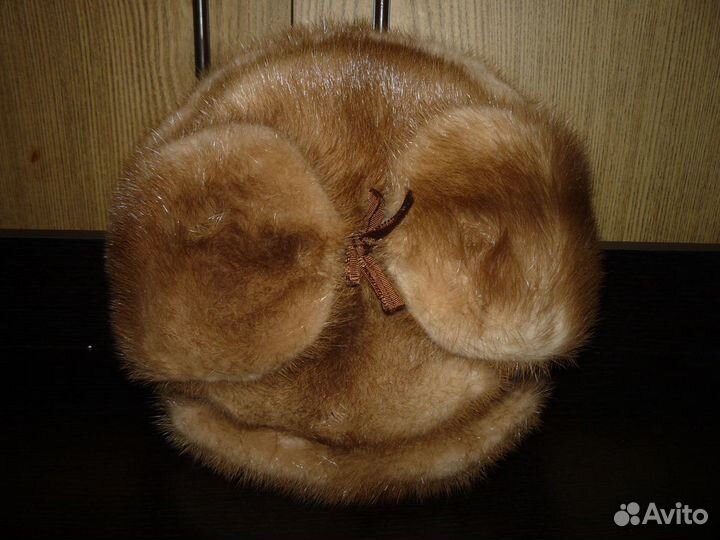 Мужская норковая шапка-ушанка