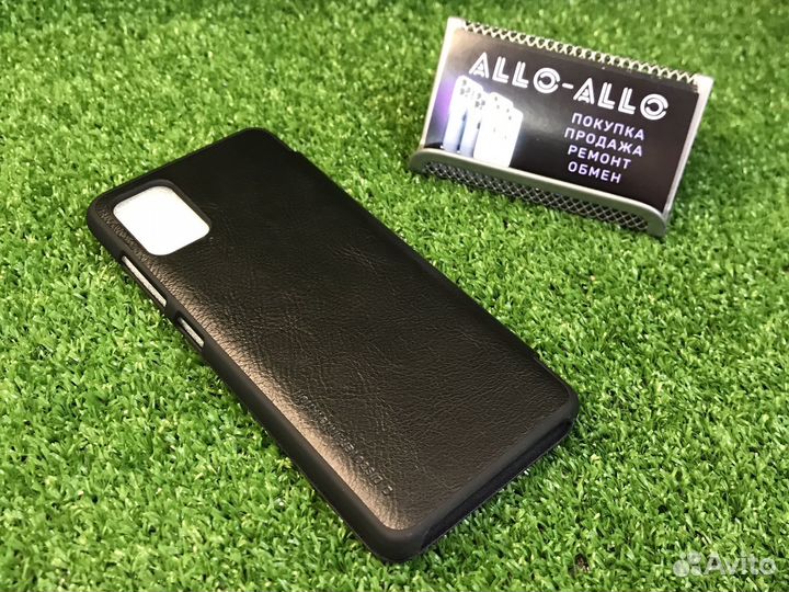 Чехол книжка Samsung A51 кожа черный