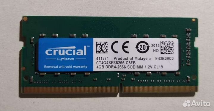 Crucial 4gb ddr4-2666 sodimm