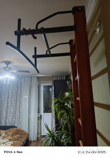 Шведская стенка с турником