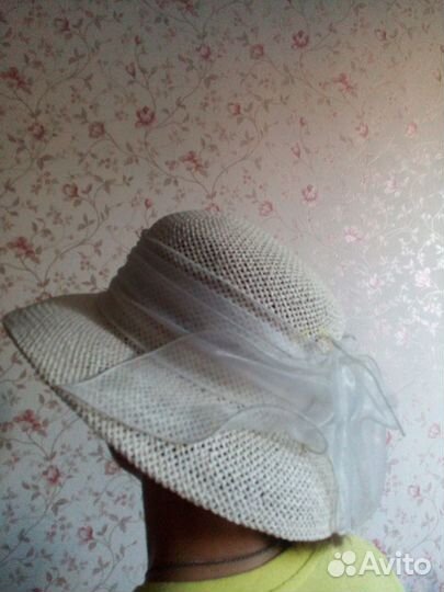 Шляпка из рисовой соломки