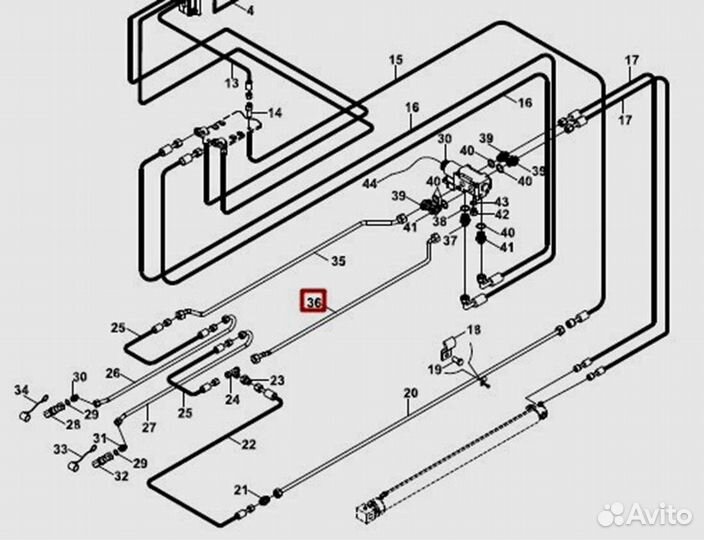 Трубка гидролинии 452/51692 Hidromek