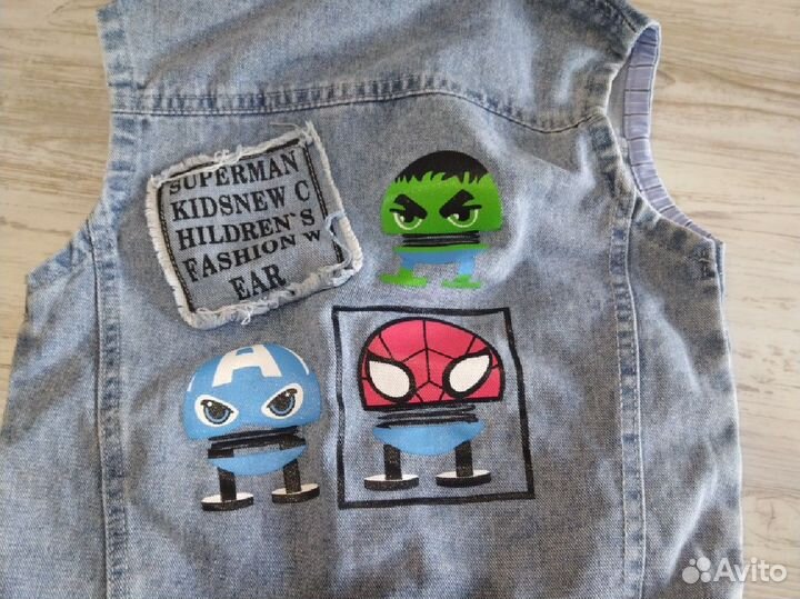 Джинсовая жилетка детская 110см