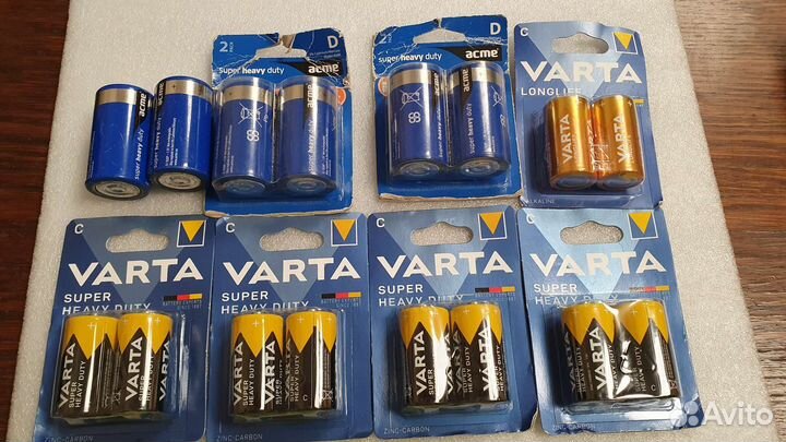 Батарейки форматов C и D