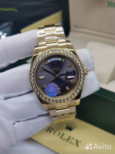 Шикарные мужские часы Rolex с камнями