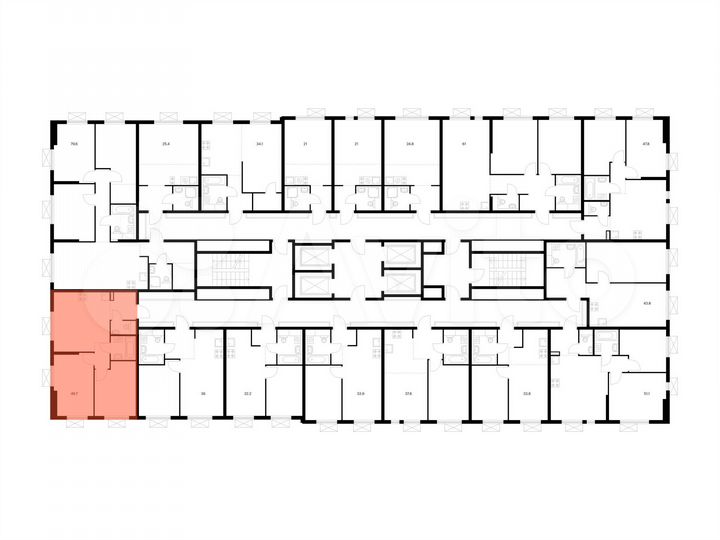 2-к. квартира, 49,7 м², 13/24 эт.