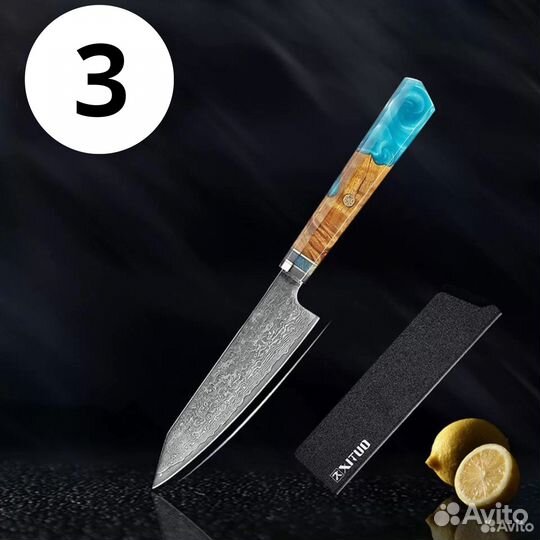 Кухонные ножи из дамасской стали