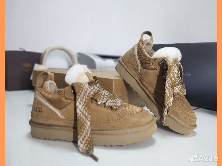 Угги оригинальные женская модель Lowmel Sneaker светло коричневого цвета