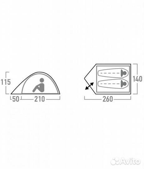 Палатка outventure dome 2