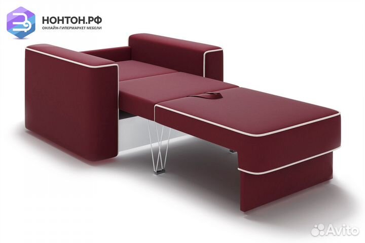 Кресло еврокнижка Берген бордовое