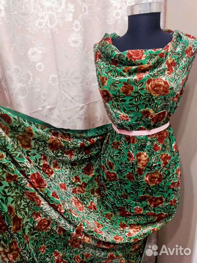 Ткань шелк панбархат натур 02