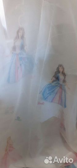 Тюль новая с лентой для крючков