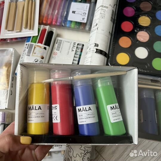 Краски, бумага, фломастеры, карандаши Mala IKEA