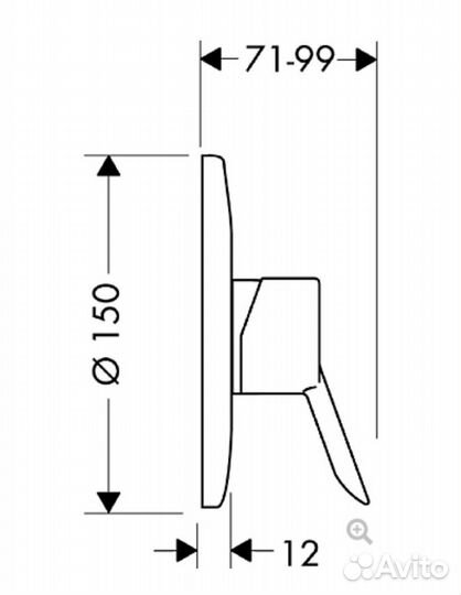 Смеситель для ван/комн. Hansgrohe Focus S 31764000