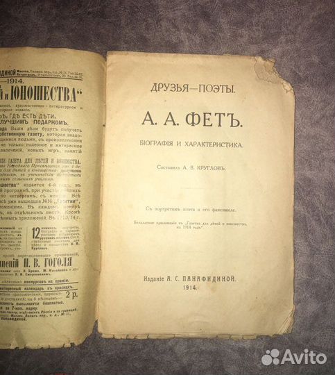 Биография Фета.1914 год