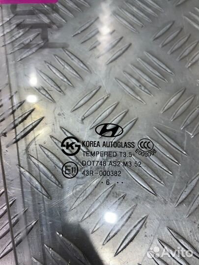 Стекло переднее правое Hyundai Elantra HD G4FC