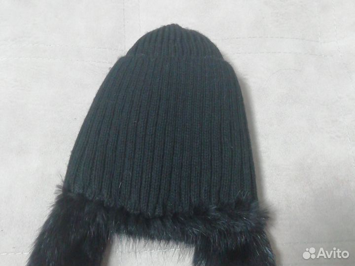 Шапка зимняя норковая женская