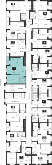 2-к. квартира, 48,7 м², 11/16 эт.