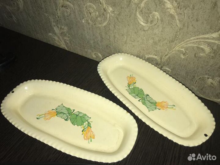 Селедочницы жестяные СССР, антиквариат