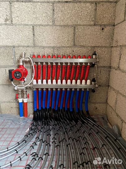 Монтаж теплых водяных полов, котельных