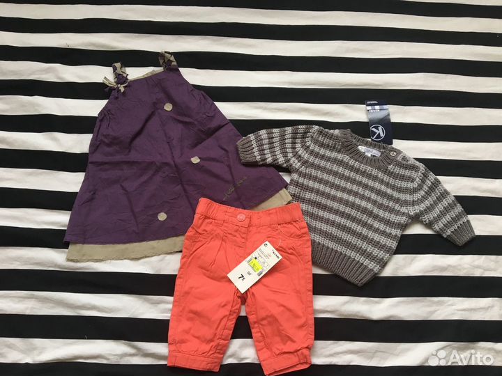 Вещи новые пакетом на девочку 56-68