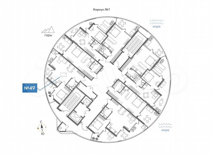 2-к. апартаменты, 58,3 м², 8/11 эт.