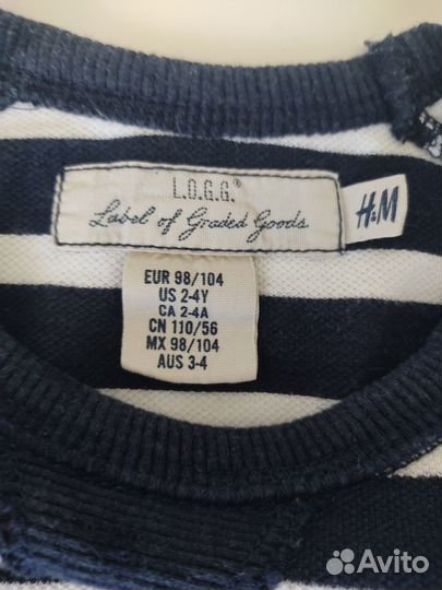 Свитшот H&M 98-104, на 3-4 года