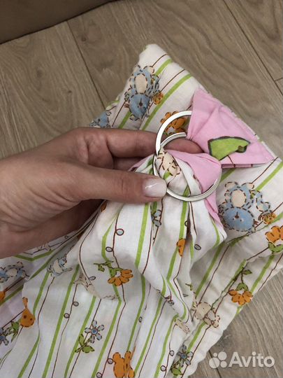 Слинг на кольцах для новорожденных