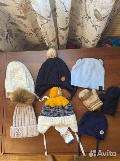 Шапка для ребенка 1-2 года и варежки