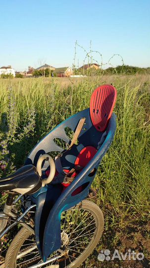 Детское кресло для велосипеда прогулочное до 22 кг