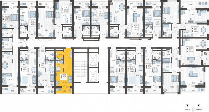 Квартира-студия, 22,8 м², 13/19 эт.