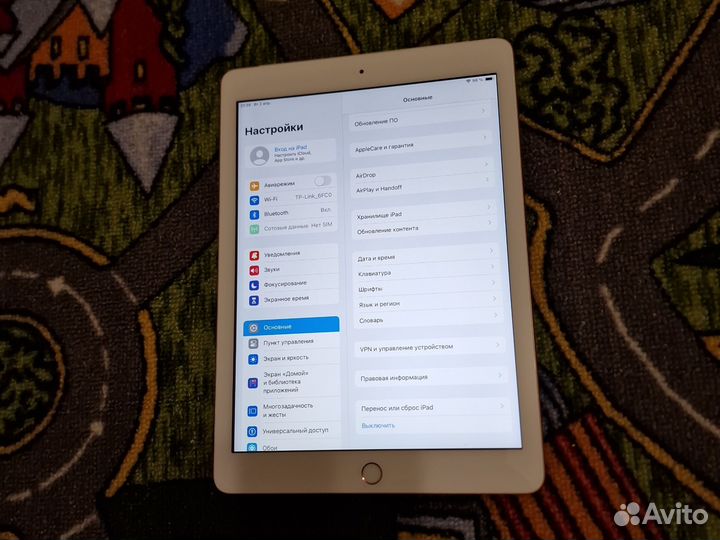 Планшет apple iPad 6 32 гб, состояние новый