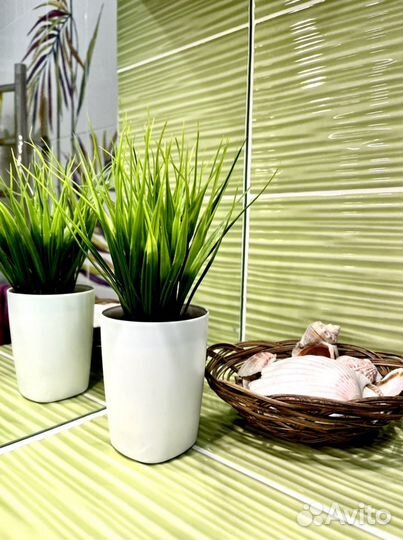 Травка искусственная в горшке