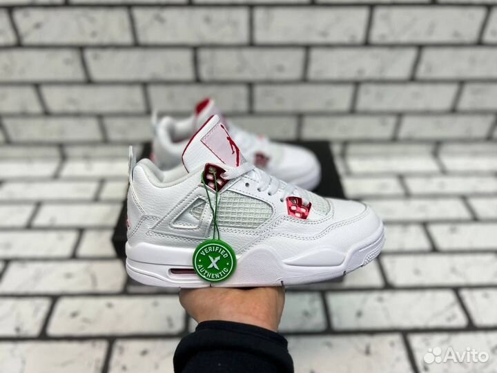 Кроссовки Air Jordan 4 Red Metallic (36-45)