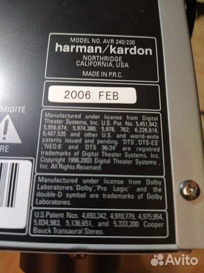 Ресивер Harman Kardon и колонки Monitoraudio