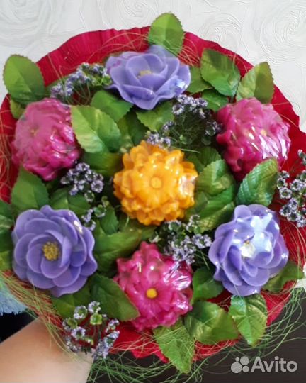 Букеты и корзины из мыла ручной работы