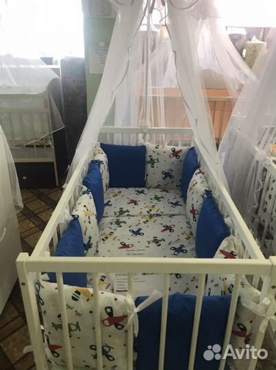 Бортики в кроватку 12 подушек