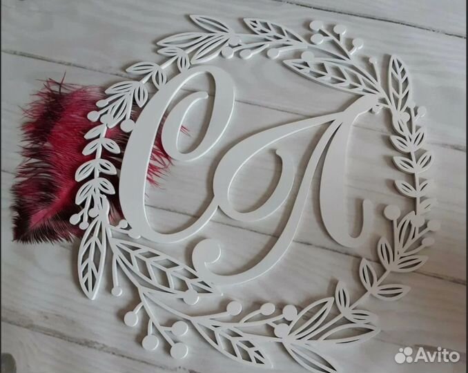 Монограмма на свадьбу (семейный герб)