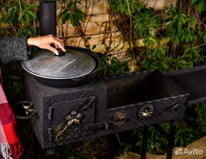 Шикарный кованый мангал 4 мм