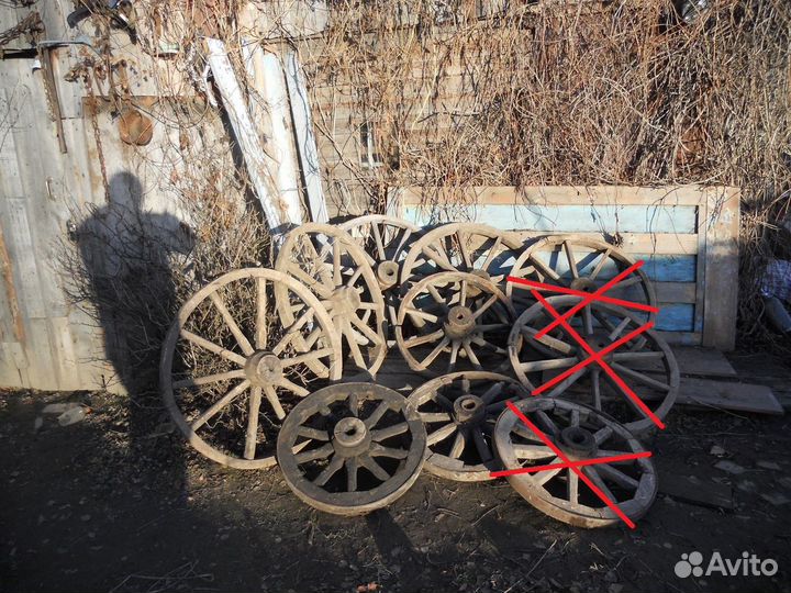 Колёса от телеги деревянные только самовывоз