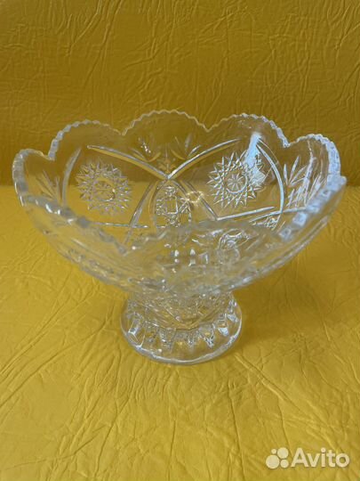 Фруктовница конфетница ваза стекло новая